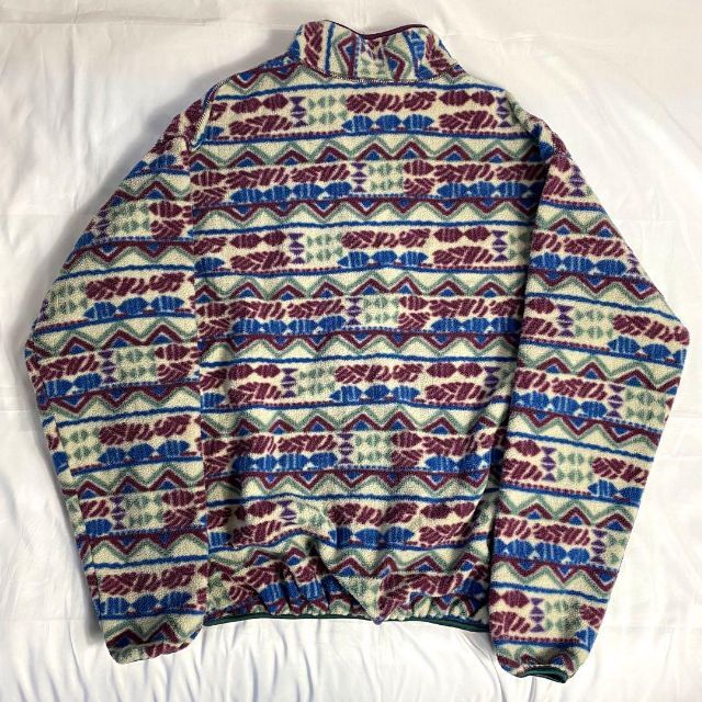 Columbia - USA製 コロンビア☆総柄フリース 古着 ハーフジップ Columbia - USA製 コロンビア☆総柄フリース 古着 ハーフジップ