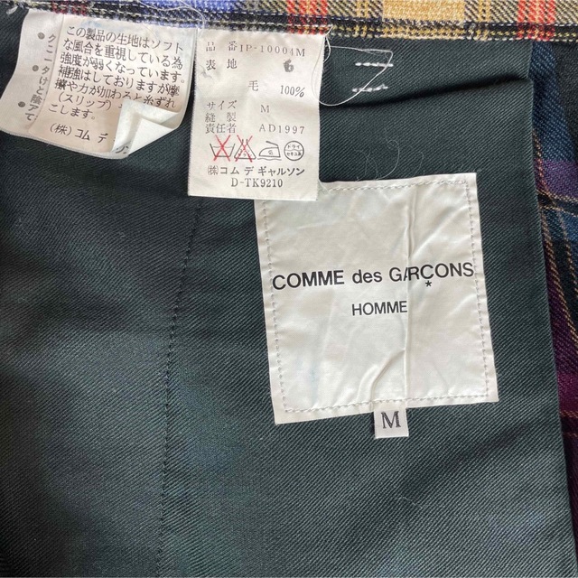 COMME des GARCONS HOMME PLUS(コムデギャルソンオムプリュス)の【希少】コムデギャルソンオム 97AW 田中オム バイアス期 チェックパンツ M メンズのパンツ(スラックス)の商品写真