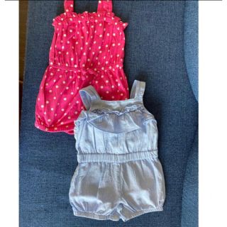 ベビーギャップ(babyGAP)のノースリーブ　ロンパース　２着セット　80女の子(ロンパース)