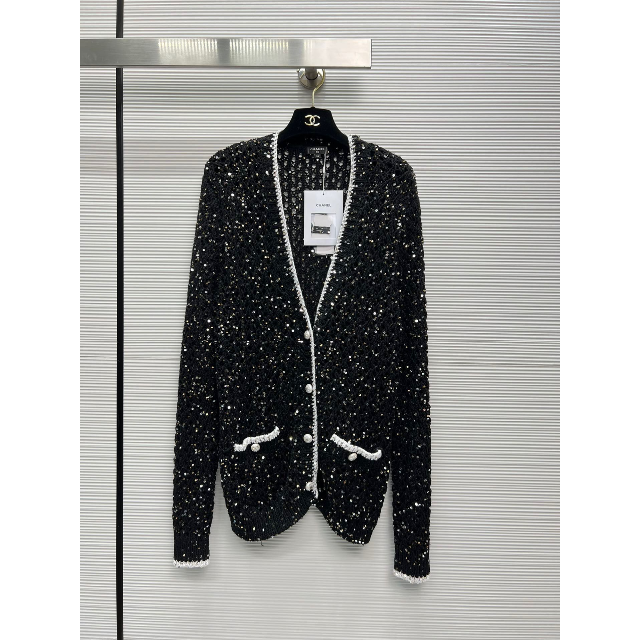 CHANEL☆シャネルブラック ニットカーディガン セット 【超お買い得
