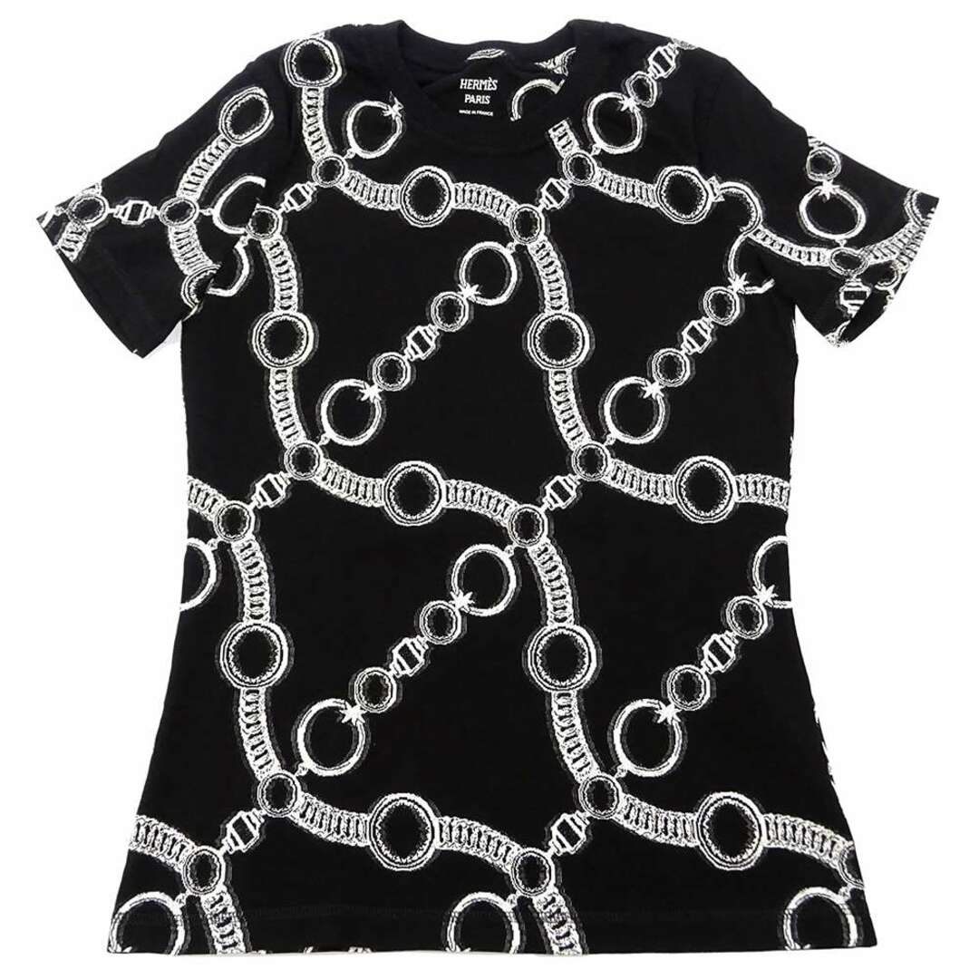 エルメス Tシャツ ナデージュ Nadge チェーン コットン レディースサイズ34 HERMES トップス