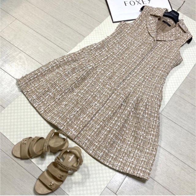 美品 ¥129,600 FOXEY ツイードワンピース(size 40)