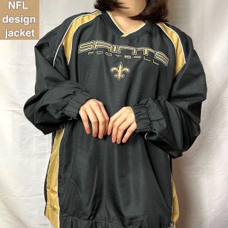 NFL☆ナイロンプルオーバー  デカロゴ 希少 ゆるだぼ 刺繍ロゴ bt8