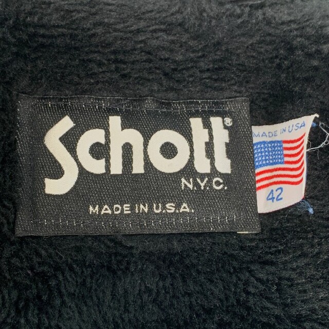 schott(ショット)のショット 141 シングルライダースジャケット ブラック サイズ 42 メンズのジャケット/アウター(レザージャケット)の商品写真