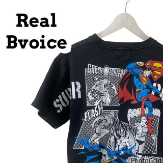 RealBvoice - リアルビーボイス　スーパーマン　バットマン　コラボ　Tシャツ　半袖　ブラック　M