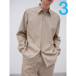 AURALEE - 23SS AURALEE フィンクスツイルシャツ ミックスベージュ 3の