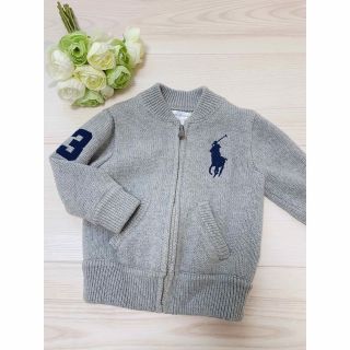 ラルフローレン(Ralph Lauren)の【Ralph Lauren】ニットカーディガン　12M 80 グレー(カーディガン/ボレロ)