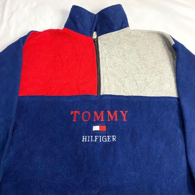 TOMMY HILFIGER - USA製 トミーヒルフィガー☆フリース 90s 古着 刺繍