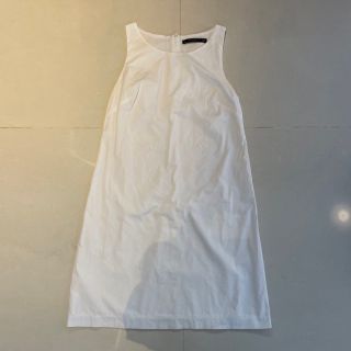 ザラ(ZARA)のZARA ノースリーブワンピース 白 M(ミニワンピース)