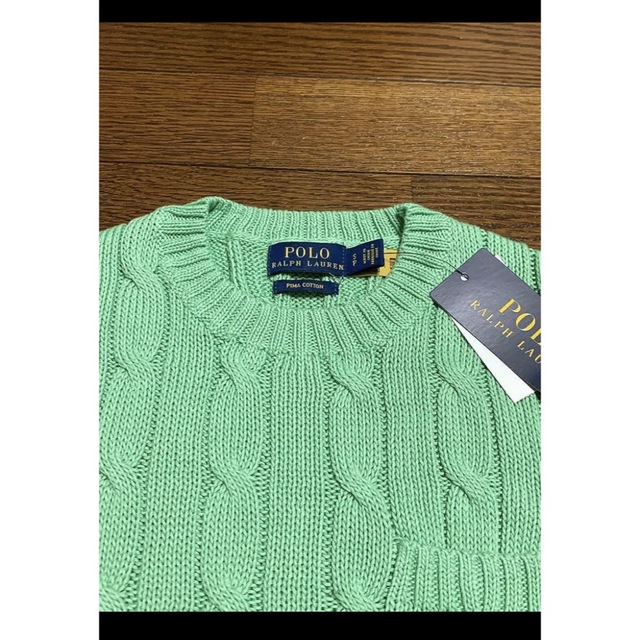 Ralph Lauren(ラルフローレン)の【希少 ピマコットン】 ラルフローレン ケーブル 半袖 ニット  NO1131 レディースのトップス(ニット/セーター)の商品写真