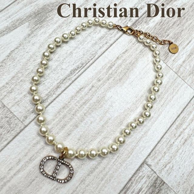 Christian Dior - クリスチャンディオール ネックレス 30 モンテーニュ CDロゴ ラインストーン