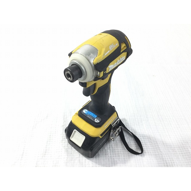 ☆未使用品 セットばらし品☆makita マキタ 18V充電式インパクトドライバ TD172D 黄色 充電器(DC18RF)付き ケース付き 67995