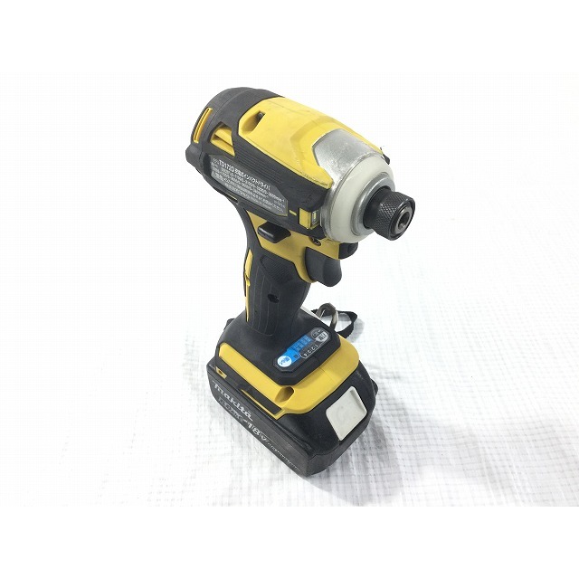 ☆美品☆makita マキタ 18V 充電式インパクトドライバ TD172D 黄/イエロー バッテリー2個(18V 6.0Ah)付き 70340