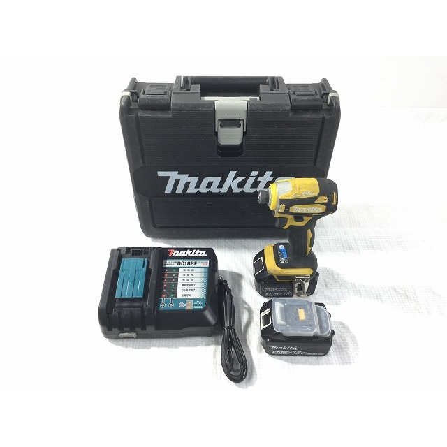 Makita(マキタ)の☆中古品☆makita マキタ 18V 充電式インパクトドライバ TD172D 黄色/イエロー バッテリー2個(6.0Ah 5.0Ah) 充電器 ケース付 70762 自動車/バイクのバイク(工具)の商品写真