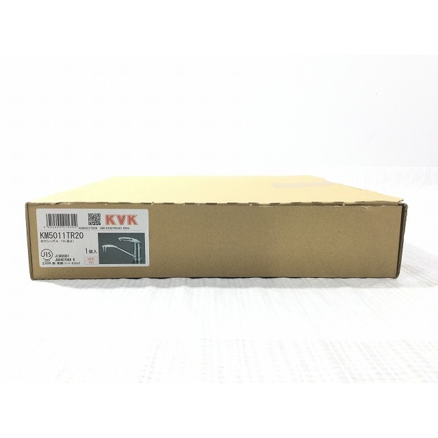 ☆未使用品☆ KVK シングル混合栓（200mmパイプ付) (寒冷地用）台付シングル 13(逆止) KM5011TR20 本体取付穴 36～38 70770