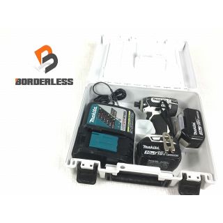 マキタ(Makita)の☆中古品☆makita マキタ 18V 充電式インパクトドライバ TD149DRFXW 白/ホワイト バッテリ2個(18V 3.0Ah)充電器+ケース 70626(工具)