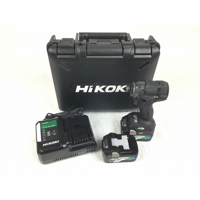 ☆品☆HiKOKI ハイコーキ 36Vコードレスインパクトドライバ WH36DC(2XPBS) 黒/ストロングブラック Bluetooth搭載モデル 70687