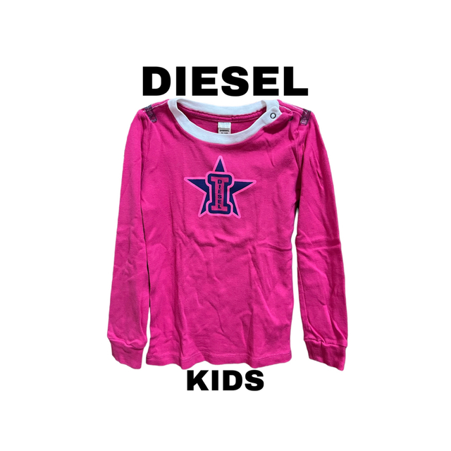 DIESEL(ディーゼル)の☆最終値下げ☆【DIESELKIDS】ディーゼルキッズ プリントロングTシャツ キッズ/ベビー/マタニティのキッズ服女の子用(90cm~)(Tシャツ/カットソー)の商品写真