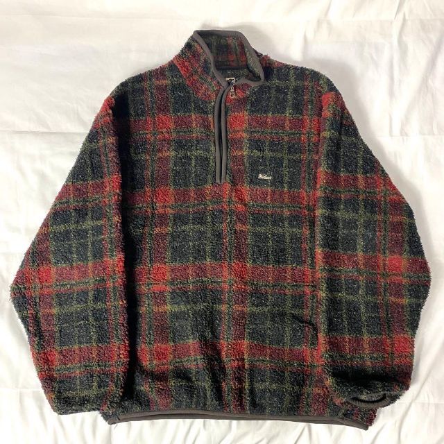 WOOLRICH(ウールリッチ)のUSA製 ウールリッチ☆総柄フリース ハーフジップ 古着ゆるだぼ 90s bx3 メンズのジャケット/アウター(ブルゾン)の商品写真