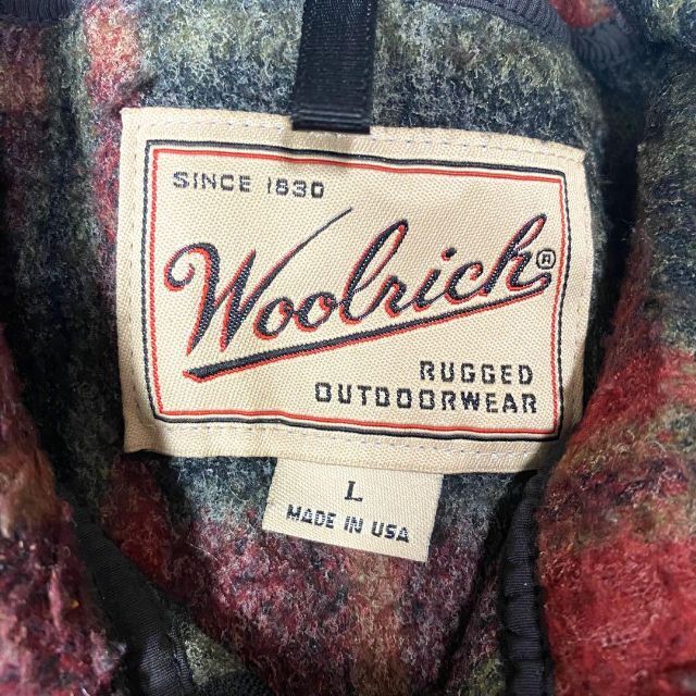 WOOLRICH(ウールリッチ)のUSA製 ウールリッチ☆総柄フリース ハーフジップ 古着ゆるだぼ 90s bx3 メンズのジャケット/アウター(ブルゾン)の商品写真