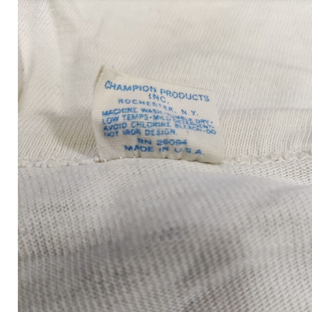 貴重　チャンピオン　フットボールTシャツ　バータグ　70’s　染み込みプリント メンズのトップス(Tシャツ/カットソー(半袖/袖なし))の商品写真