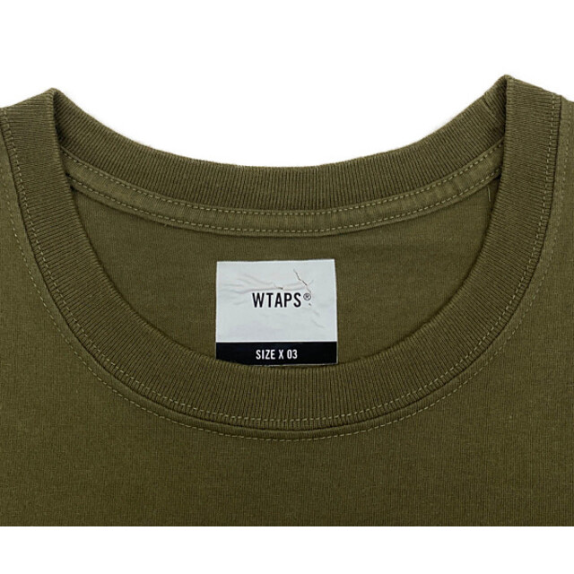 W)taps(ダブルタップス)のWTAPS ダブルタップス 半袖Ｔシャツ カーキ サイズ3 正規品 / B1487 メンズのトップス(Tシャツ/カットソー(半袖/袖なし))の商品写真