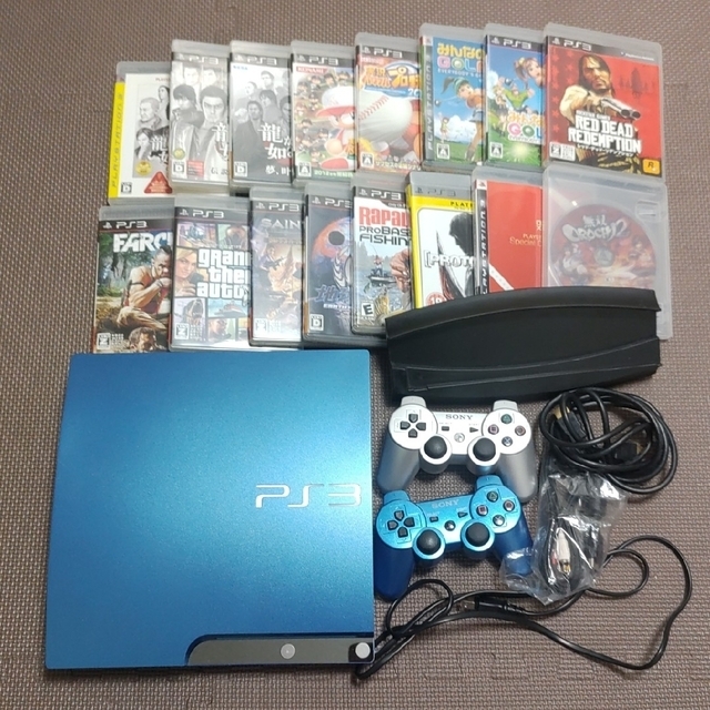 【美品】PS3 CECH-3000B/コントローラー2個/ソフト17本まとめ売り