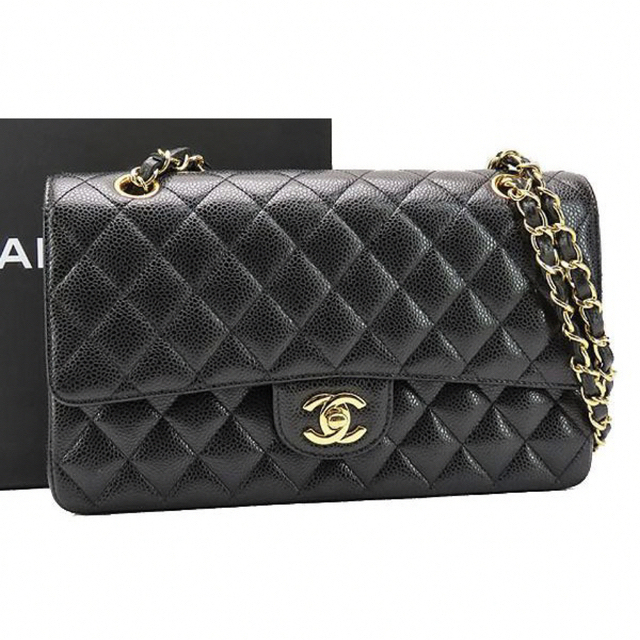 【美品】CHANEL マトラッセ ブラック黒 25cm ダブルフラッ