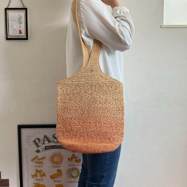 ヘレンカミンスキー ショルダーバッグ カゴバッグ ラフィア 生まれの