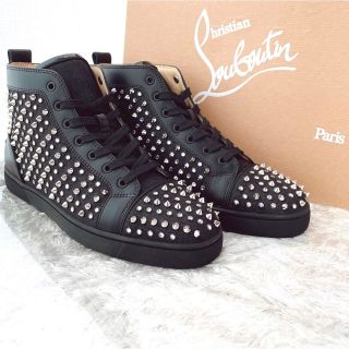 クリスチャンルブタン(Christian Louboutin)のクリスチャンルブタン　ハイカット　スニーカー　靴　クリスタル　スタッズ　極美品(スニーカー)