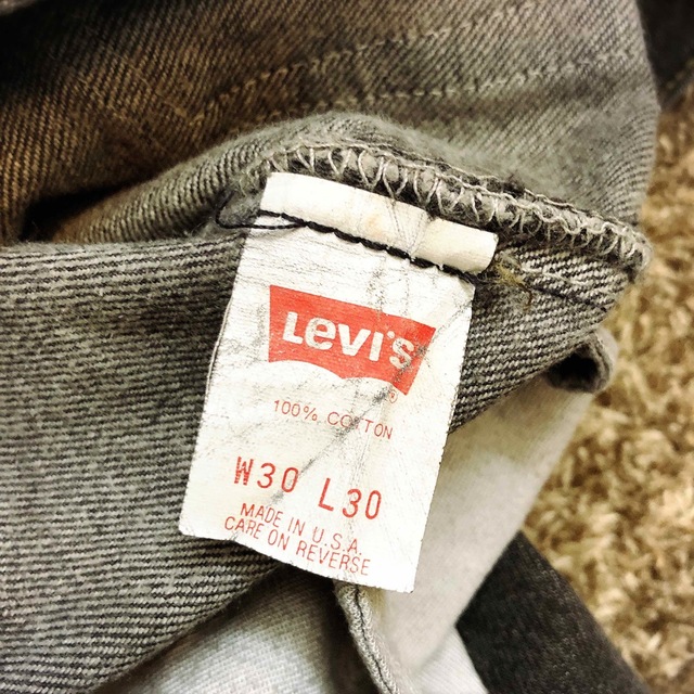 90s Levi's リーバイス 501 ブラックデニム　先染め　W30×L30