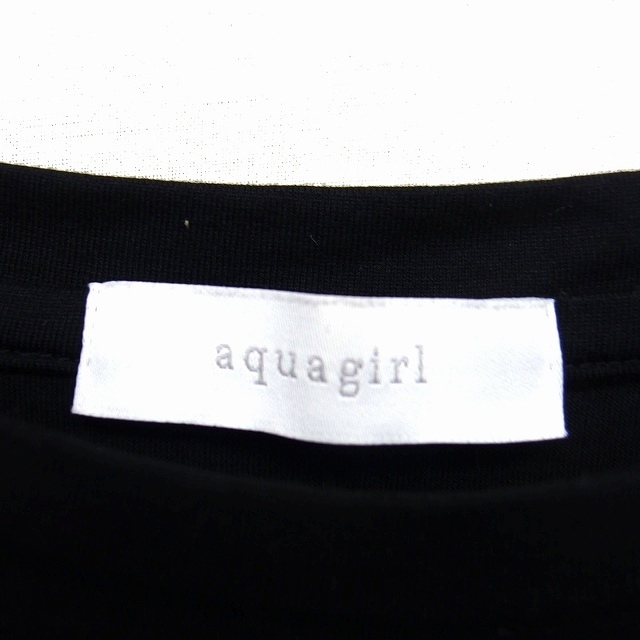 aquagirl(アクアガール)のアクアガール aquagirl ノースリーブ カットソー Tシャツ 丸首 無地  レディースのトップス(カットソー(半袖/袖なし))の商品写真