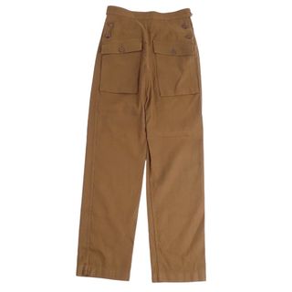 クロエ Chloe パンツ ロングパンツ カーゴパンツ イカリボタン 無地 リネン コットン ボトムス レディース 34(S相当) カーキブラウン