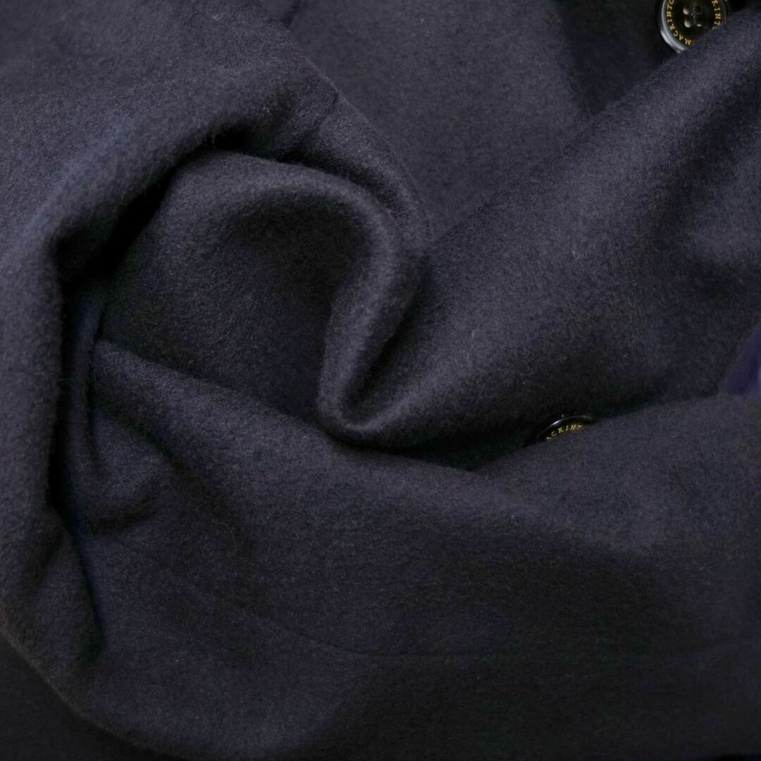 美品 マッキントッシュ MACKINTOSH コート ステンカラーコート バルマカーンコート 英国製 ウール アウター メンズ 36(S相当) ダークネイビー