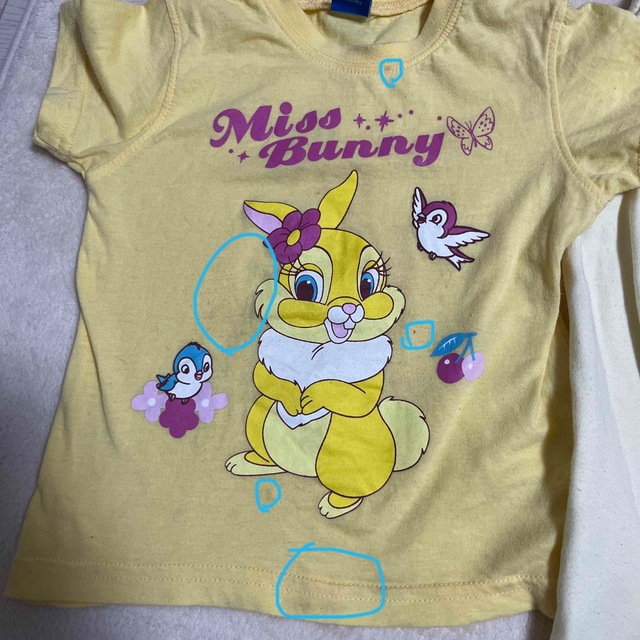 Disney(ディズニー)のディズニー　ミスバニーTシャツ　ミッキーズボン　サイズ95  綿100％ キッズ/ベビー/マタニティのキッズ服女の子用(90cm~)(Tシャツ/カットソー)の商品写真