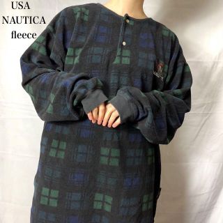 ノーティカ(NAUTICA)のノーティカ☆フリース ワンポイント刺繍ロゴ 古着 90s ゆるだぼ bz7(ブルゾン)