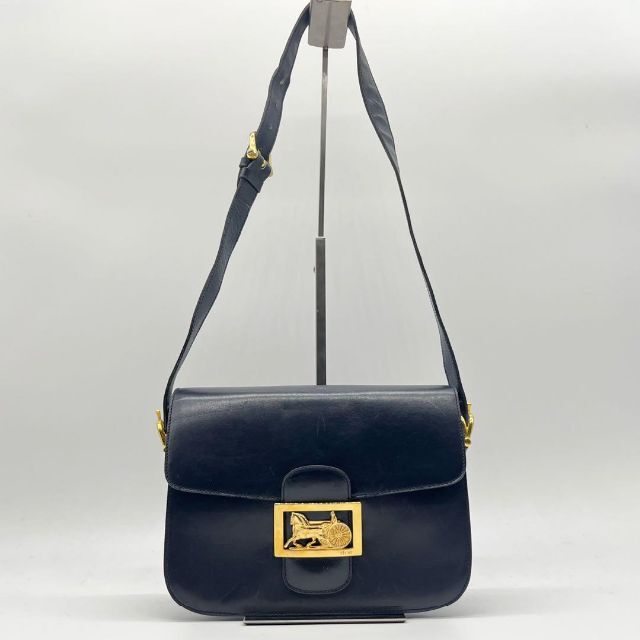 美品・鑑定済み】CELINE 馬車 馬車金具 ゴールド金具 ショルダーバッグ