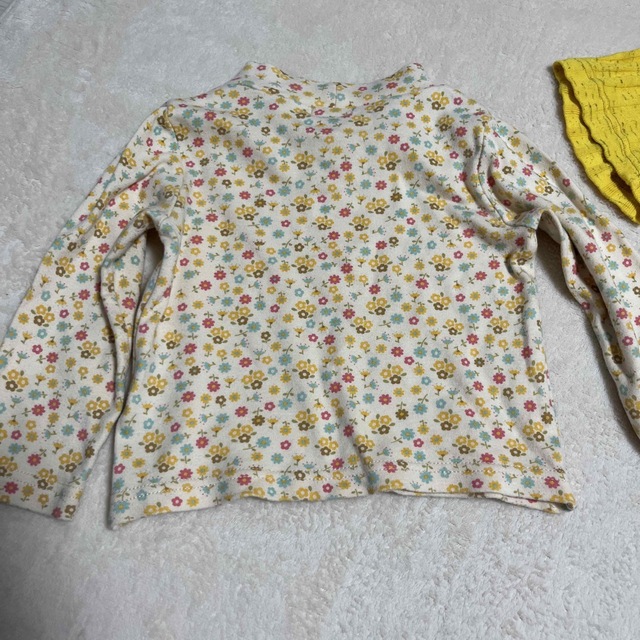 BerryBerryピンク刺繍スカート　花ロンT   イエローズボン　３点セット キッズ/ベビー/マタニティのキッズ服女の子用(90cm~)(その他)の商品写真