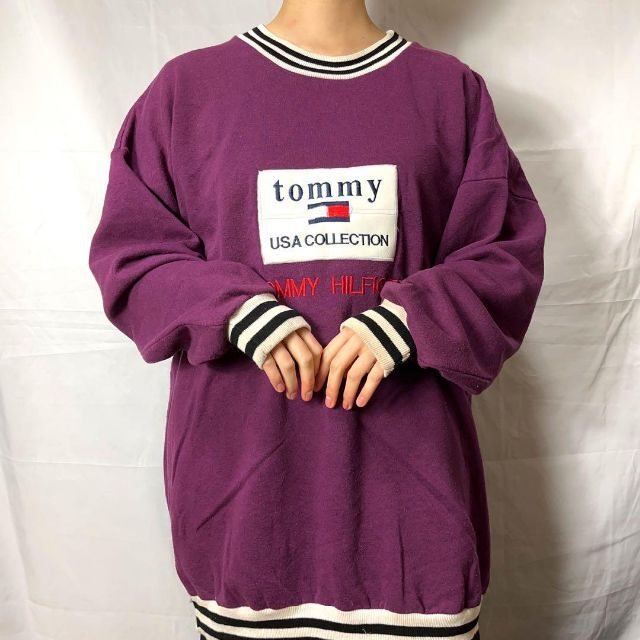 TOMMY HILFIGER(トミーヒルフィガー)のUSA製 トミーヒルフィガー☆スウェット 古着90sトレーナー ゆるだぼ ca2 メンズのトップス(スウェット)の商品写真