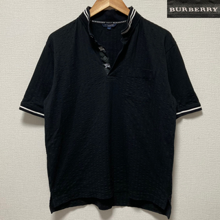 バーバリー(BURBERRY)のBURBERRY GOLF バーバリー ゴルフ ポロシャツ 立ち襟 ストライプ(ポロシャツ)
