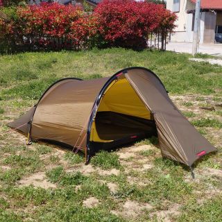 ヒルバーグ(HILLEBERG)の美品 ヒルバーグ Hilleberg イエローレーベル ANJAN 3 フットプリント 付き アンヤン 3人用 テント 山岳 キャンプ アウトドア(テント/タープ)