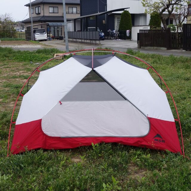 MSR(エムエスアール)の極美品 エムエスアール MSR elixir3 フットプリント 付き エリクサー3 ドーム型 テント キャンプ アウトドア スポーツ/アウトドアのアウトドア(テント/タープ)の商品写真