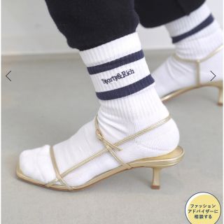 アパルトモンドゥーズィエムクラス(L'Appartement DEUXIEME CLASSE)のBRENTA/ブレンタ　Square Toe Strap Gold Sandal(サンダル)