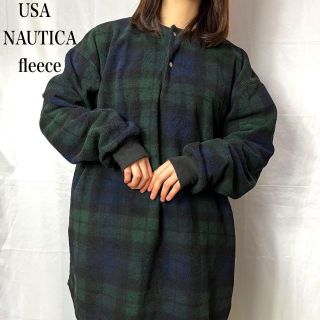 ノーティカ(NAUTICA)のノーティカ☆フリース 古着 ゆるだぼ 希少 ワンポイント刺繍ロゴ 90s cc3(ブルゾン)