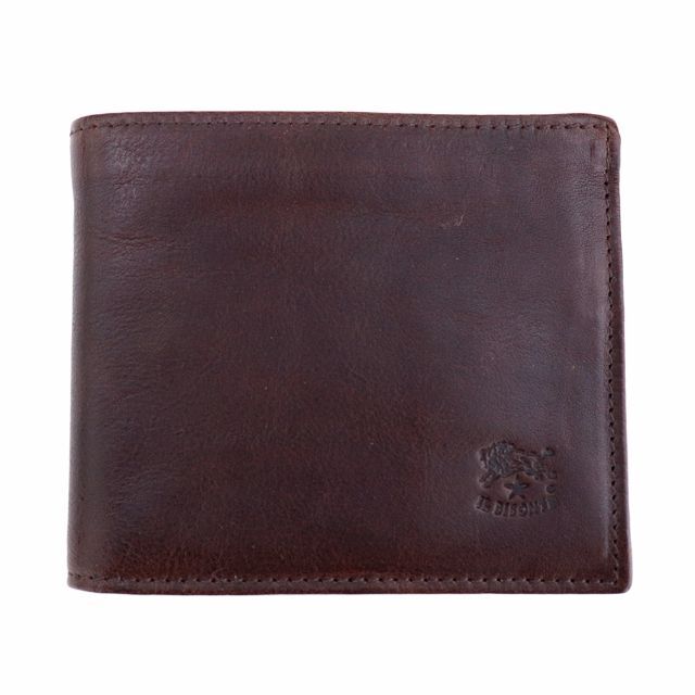 IL BISONTE - イルビゾンテ 財布 二つ折り レザー 本革 カッフェ IL BISONTE - イルビゾンテ 財布 二つ折り レザー 本革 カッフェ