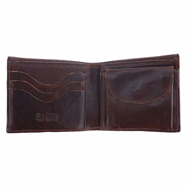 IL BISONTE - イルビゾンテ 財布 二つ折り レザー 本革 カッフェ IL BISONTE - イルビゾンテ 財布 二つ折り レザー 本革 カッフェ