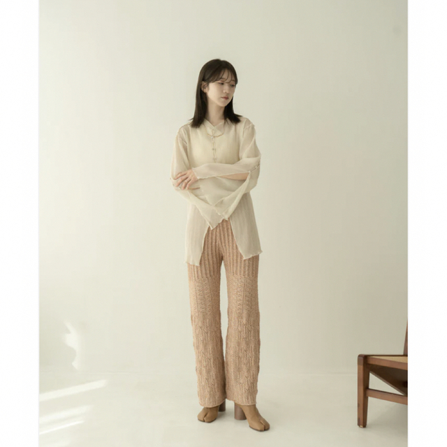 Kastane(カスタネ)のcrochet knit pants クロシェニットパンツ レディースのパンツ(カジュアルパンツ)の商品写真
