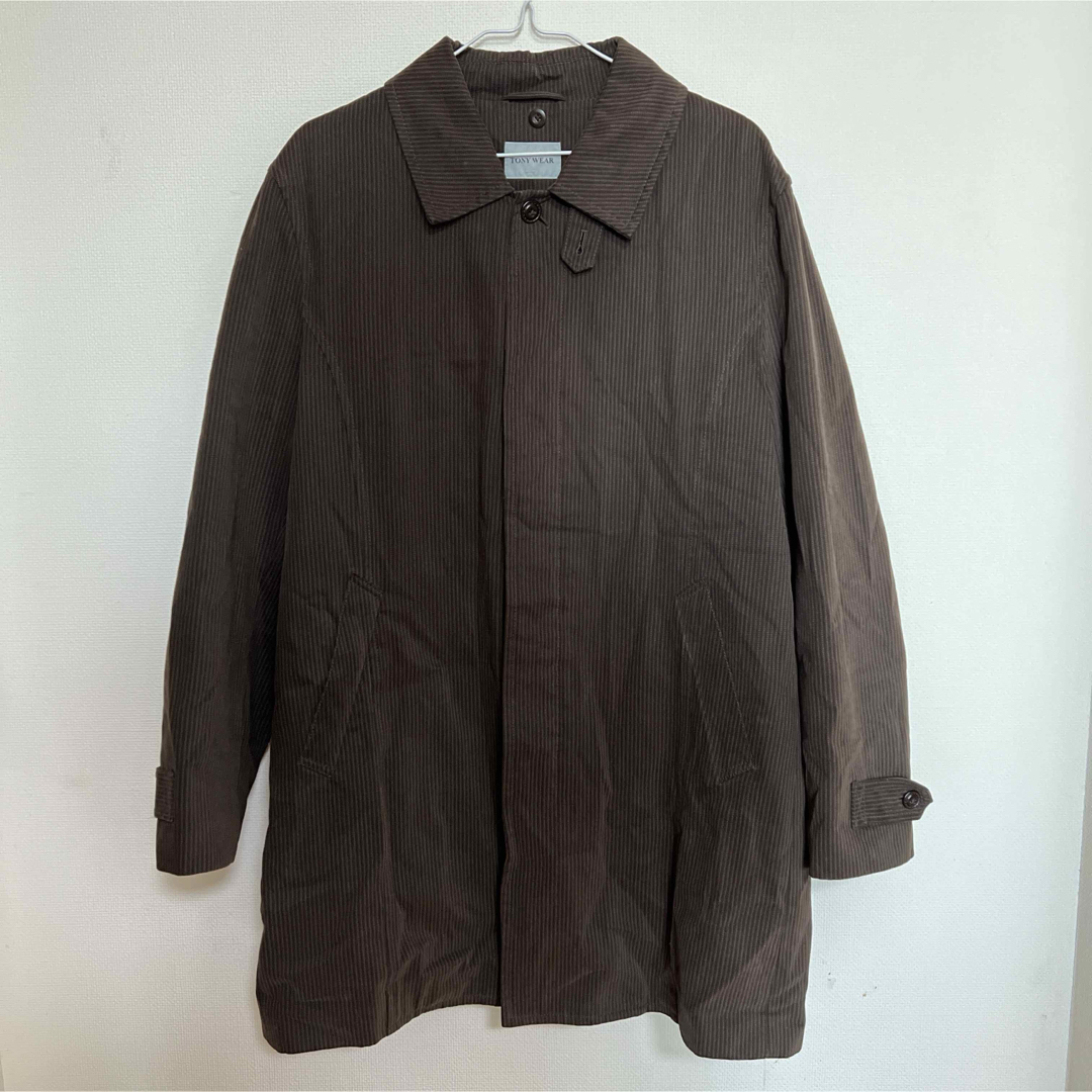 [アウター　長袖]2:メンズ　TONY WEAR ステンカラーコート　茶色 L メンズのジャケット/アウター(ステンカラーコート)の商品写真