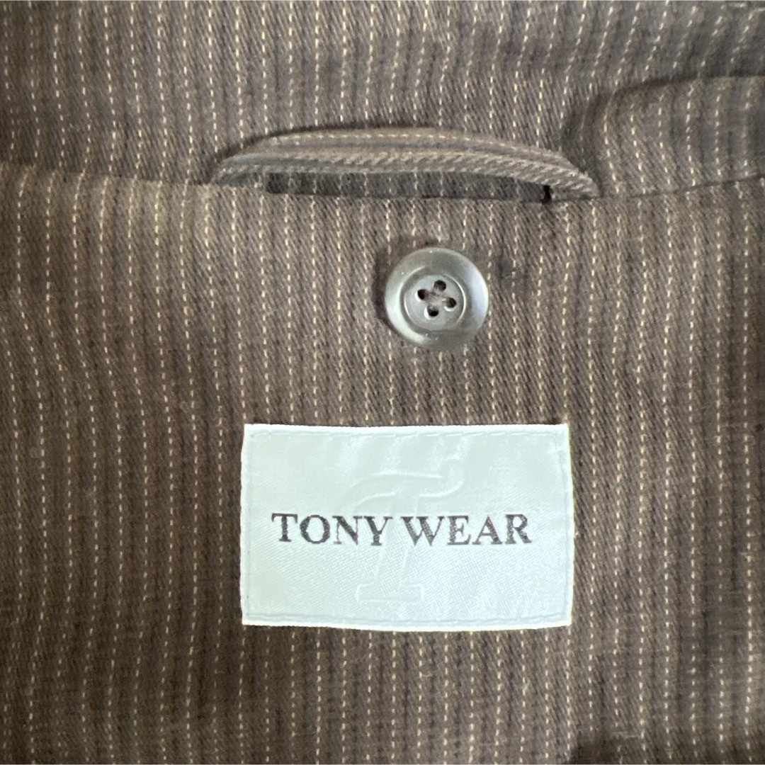 [アウター　長袖]2:メンズ　TONY WEAR ステンカラーコート　茶色 L メンズのジャケット/アウター(ステンカラーコート)の商品写真