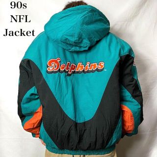 リーボック(Reebok)のNFL☆中綿ジャケット 古着 ゆるだぼ 刺繍ロゴ デカロゴ 90s 希少 cd7(ブルゾン)